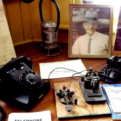phone, telegraph, desk